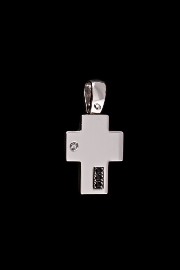 Σταυρός Κ14 λευκόχρυσος