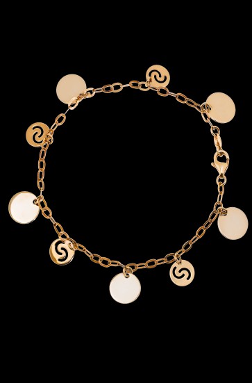 Βραχιόλι Κ14 με χρυσούς δίσκους