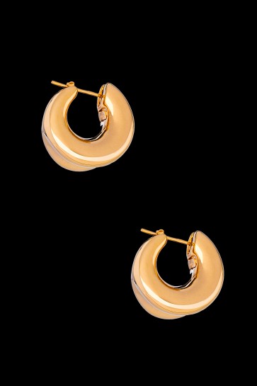 Σκουλαρίκια Κ14 Κρίκοι απο κίτρινο χρυσό, Λουστρέ