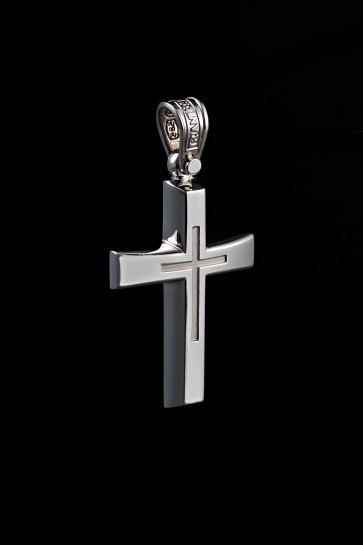 Σταυρός  Κ14 Λευκόχρυσος 