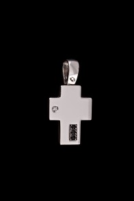 Σταυρός Κ14 λευκόχρυσος