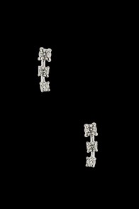 Σκουλαρίκια Κ18 Λευκόχρυσα με τριπλό Brilliant