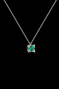 Μενταγιόν Κ18 Σμαράγδι