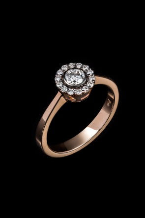 Δαχτυλίδι Κ18 Ροζέτα Brilliant