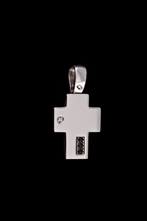 Σταυρός Κ14 λευκόχρυσος