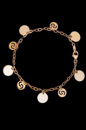 Βραχιόλι Κ14 με χρυσούς δίσκους