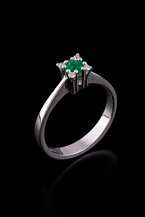 Δαχτυλίδι Κ18 Σμαραγδι